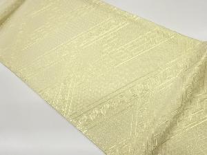 本場筑前博多佐賀錦檜垣に菱紗綾形模様織出し全通袋帯